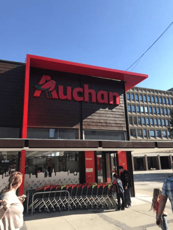 Auchan áruház kialakítása